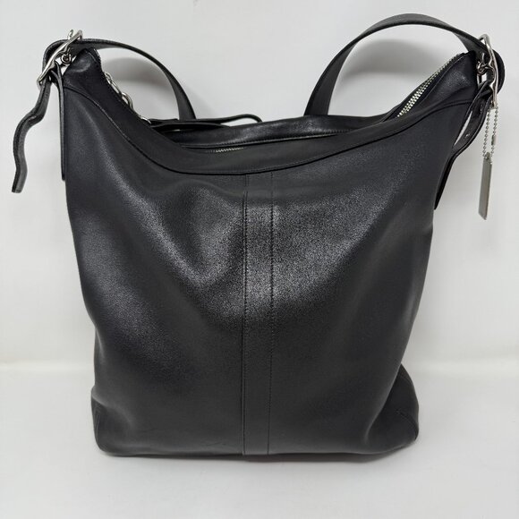 Coach Vintage Slim Legacy Slim Hobo Bag Black Leather Crossbody 9177 Handbag - Picture 1 of 9